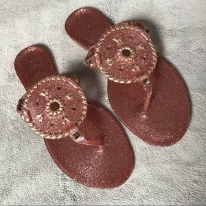 Jack Rogers Georgica Jelly Sandal Rose Gold 9